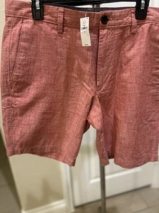 Men’s Banana Republic 100% Cotton Chino Shorts Heather Red NWT Size 34 - Picture 1 of 4