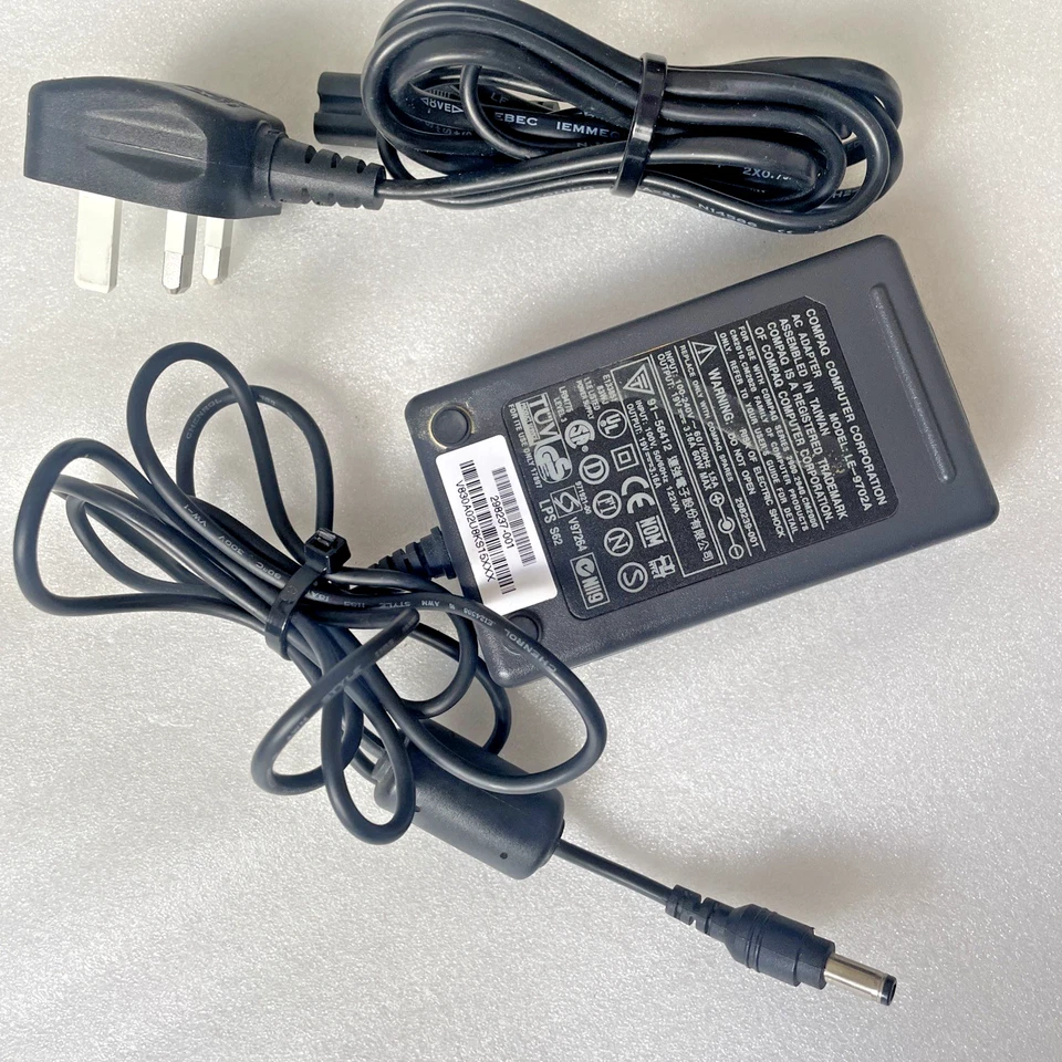Compaq Computer 60W AC Adapter  19V 3.16A LSE 9802A1960 Charger With UK Plug - Image 1 of 4