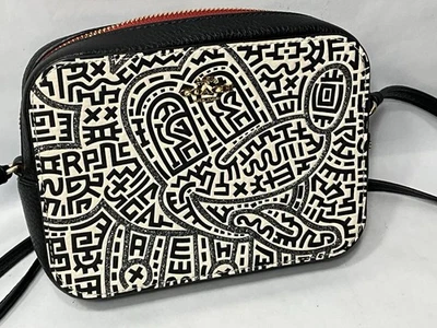 Coach Disney Mickey Mouse X Keith Haring Camera Bag Chalked Glitter Purse C6907 - Image 1 of 4