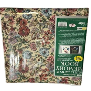 Vtg Floral Tapestry 12x12” Photo Album 20 Top Load Pages NOS Memories Binder - Picture 1 of 7