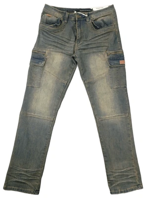 Parish Nation Men's 34 Quality Denim True Fit Distressed Stretch Cargo Jean - Image 1 of 4