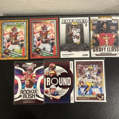 Jayden Daniel’s Rookie Lot Of 7 🔥 Washington Commanders - Image 1 of 2