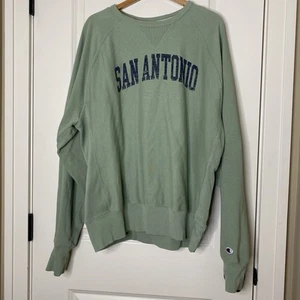 Champion Large Sweatshirt Reverse Weave San Antonio Vintage Crew Neck Unisex - Imagen 1 de 10