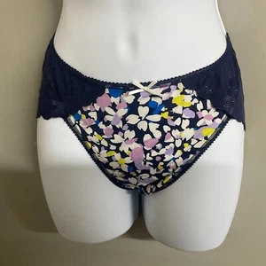 Navy Sexy Lace Wrap High Leg Knickers - Size 6 to 24 - Picture 1 of 8