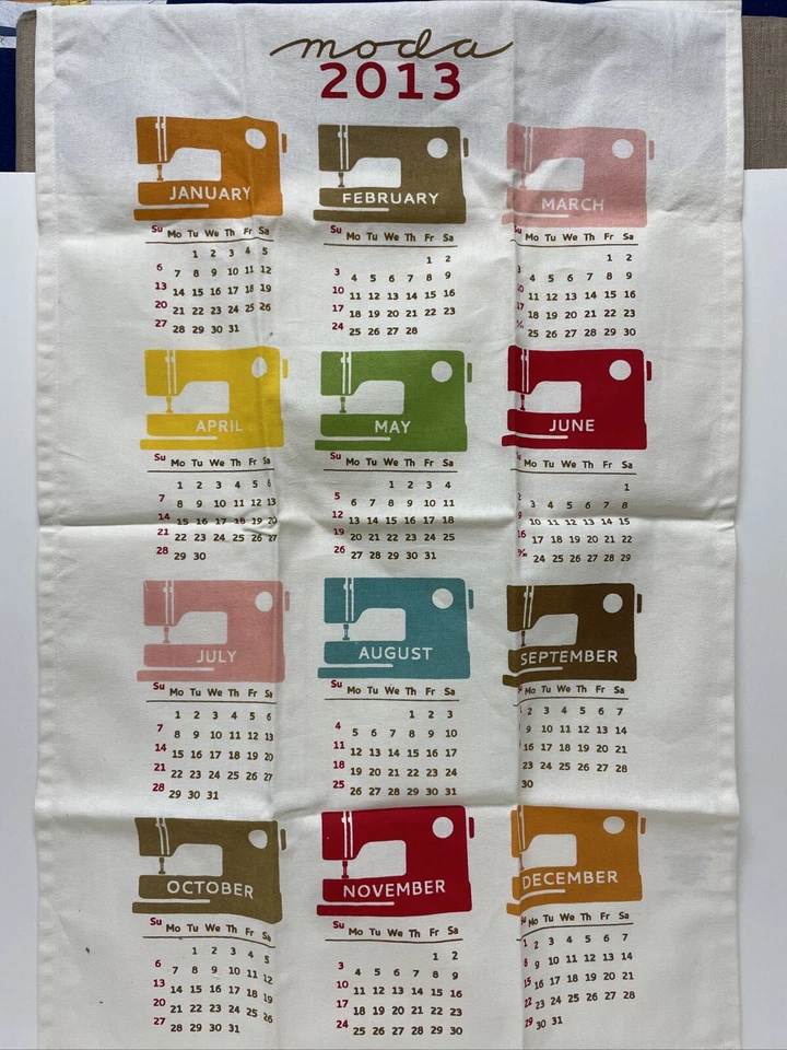 Moda Fabrics 2013 Fabric Panel 2013 Sewing Quilting Calendar - Image 1 of 4