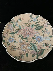 Vntg. Chinoiserie Plate Floral design Ceramic By Andrea by Sadek 10" - Picture 1 of 6