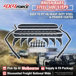 Side Steps Brush Rail Bars for Navara D21 D22 D40 NP300 Dual Cab MEL Stock - Picture 1 of 3