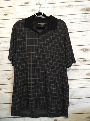 Usada en Excelente Condición Para Hombre Greg Norman Play Dry Talla Grande 3 Botones Camisa de Golf Polo a Cuadros Foto 1 de 4