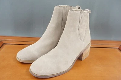 Espléndidos Zapatos Amalie Mujer 10 Marrón Gamuza Tirar de Tacón Apilado Botines Foto 1 de 4