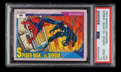1991 🏪 Marvel Universe #91-Spider-Man Vs. Venom PSA- 10 - Image 1 of 2