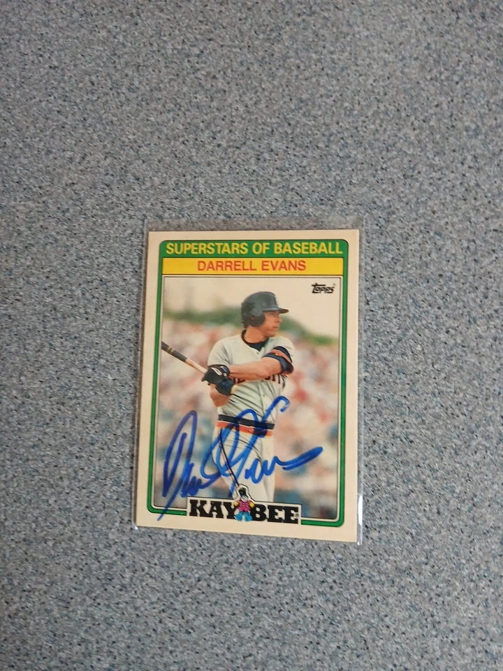 Darrell Evans Signed In Person 1988 Topps Kaybee Superstars Of Baseball Card A I - Image 1 of 1