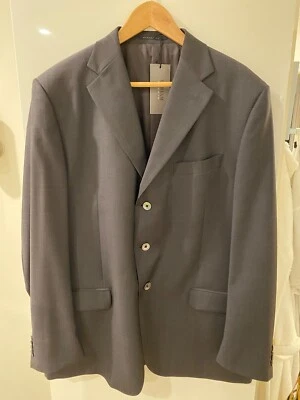Wool Blazer Gray.EUR 56 Reg US 46 Reg TALL 32 "LONG Dinner Jacket  Made In Italy - Image 1 of 4