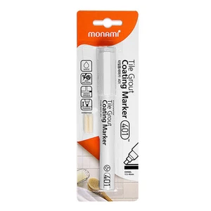 Pennarello rivestimento stucco piastrelle Monami fai da te bianco riparazione 2 pennini di ricambio extra - Foto 1 di 3