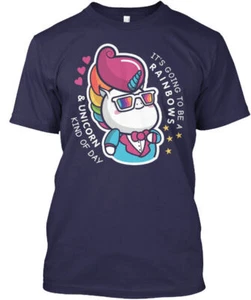Rainbows And Unicorns Funny Ma T-Shirt Made in the USA Size S to 5XL - Picture 1 of 1