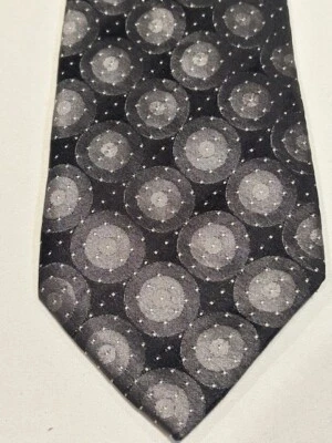 DORMEUIL Paris - Men's 100% Silk Tie, Handmade in Italy, Geometric - 61"x 3.75" - Image 1 of 4