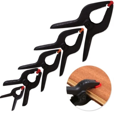 Choose Size STRONG SPRING CLAMPS Heavy Duty Plastic Wood DIY Model Craft Grips