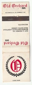 FUNDA MATCHBOOK - OLD ORCHARD INN - WOLFVILLE & KENTVILLE NOVA SCOTIA CANADA - Imagen 1 de 3