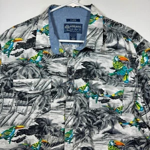 American Rag Toucan Hawaiian Shirt Tropical Palm Tree Print Button Up Sz XL - Picture 1 of 9