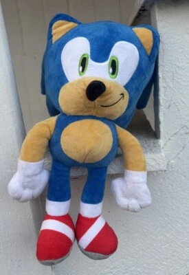 Muñeco de peluche Sonic the Hedgehog juguete de peluche 12" Sega SIN ETIQUETA clásico vintage Foto 1 de 4
