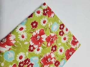 Bonnie & Camille Fabric Ruby Rosebud Moda Floral Green Sew OOP FAT QUARTER ARTER - Picture 1 of 1