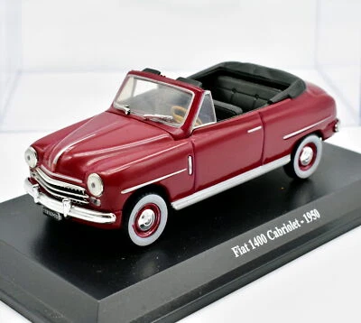 Modellino auto scala 1:43 FIAT 1400 CABRIOLET collezione modellismo statico car - Immagine 1 di 3
