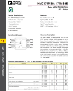 1 piece Hittite HMC174MS8 GaAs MMIC T/R SWITCH DC - 3 GHz - Bild 1 von 4