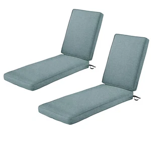 2 Pack 72" Waterproof Anti-UV Chair Chaise Lounge Cushion Pad Outdoor Indoor - Picture 1 of 42