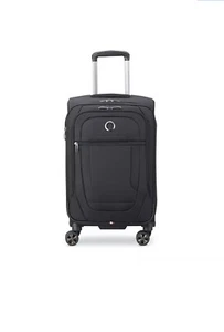 Delsey Paris Helium DLX 22" Spinner Carry On Suitcase Black - Picture 1 of 5