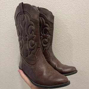 Cat And Jack Youth 5 Stiefel Cowboy Montana Unisex Western braun Seitenreißverschluss Ostern - Bild 1 von 10