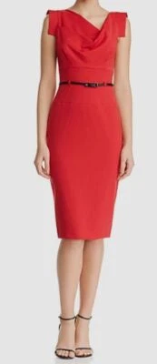 Vestido vaquero ajustado negro halo para mujer rojo Jackie manga O talla 14 Foto 1 de 3