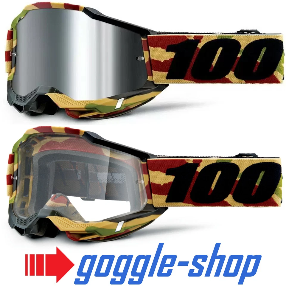 100% Percent ACCURI 2 Motocross MX MTB Gafas - Misión Camo Espejo Negro Lente - Imagen 1 de 1