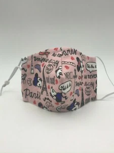 NEW Mickey & Minnie Kids Cloth Face Mask with Filter Pocket Nose Wire Washable - Picture 1 of 3
