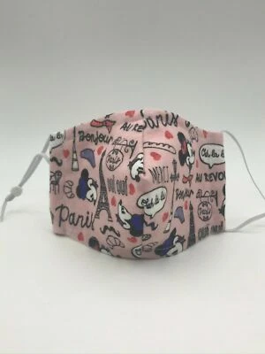 NEW Mickey & Minnie Kids Cloth Face Mask with Filter Pocket Nose Wire Washable - Image 1 of 3