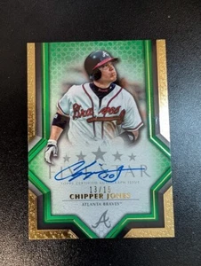 2023 Topps Five Star Chipper Jones Green Auto #13/15 Braves - Picture 1 of 2