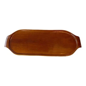 Vintage Wooden Long Tray Dish w/Handles MCM Serving Decor 23" L X 8.25" W - Picture 1 of 8