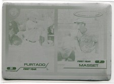 2005 Topps Total Press Printing Plate Black Front 757 Masset Furtado Rookie 1/1
