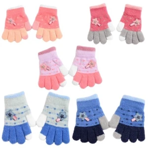 Kids Full Finger Gloves Boy Girl Unisex Gloves Hand Warmer Universal Star Gloves - Picture 1 of 11