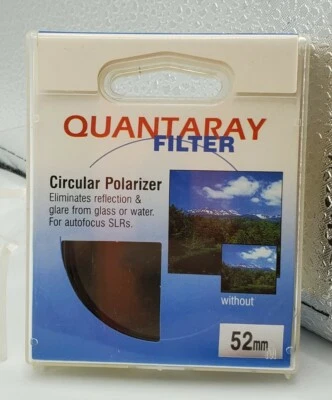 QUANTARAY 52mm Circular Polarizer Camera filter with Case  Japan  HOYA - Image 1 of 4