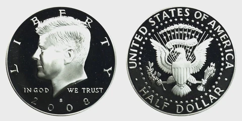 2008  S Kennedy Half Dollar Beautiful  PROOF Cover