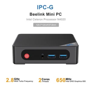 Beelink IPC-G Intel N4020 mini pc RAM 8GB SSD 128GB Windows11 DDR4 gaming pc - Picture 1 of 20
