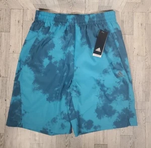 Adidas Shorts 18-20 Boys Youth Sky Rush Blue Axis Size Athletic Training NEW - Picture 1 of 9