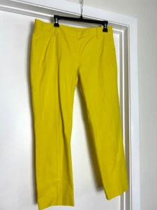 NWoT Theory Yellow Chino Straight Leg Pants Women's size 12 - Picture 1 of 6
