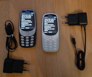 Nokia 3310 - Set grau und schwarz - ohne Simlock - Dualsim + Steckplatz microSD - Bild 1 von 1