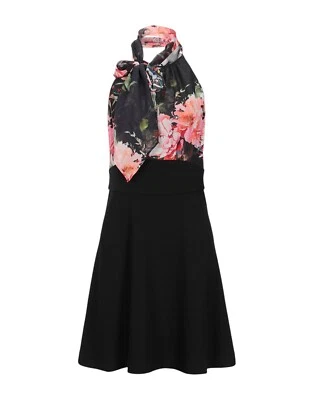 Marciano Floral Tie Neck Halter Open Back Mini Dress Women’s Size XS - Image 1 of 4