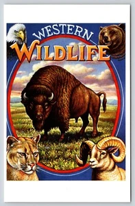 Postal Western Wildlife Buffalo Mountain Lion - 1993 FDC USPS Western Series - Imagen 1 de 2