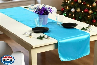 MDS Christmas Satin Table Runners - 10 Pack, 12 x 108 Inches - Bright Silk Sa - Image 1 of 4