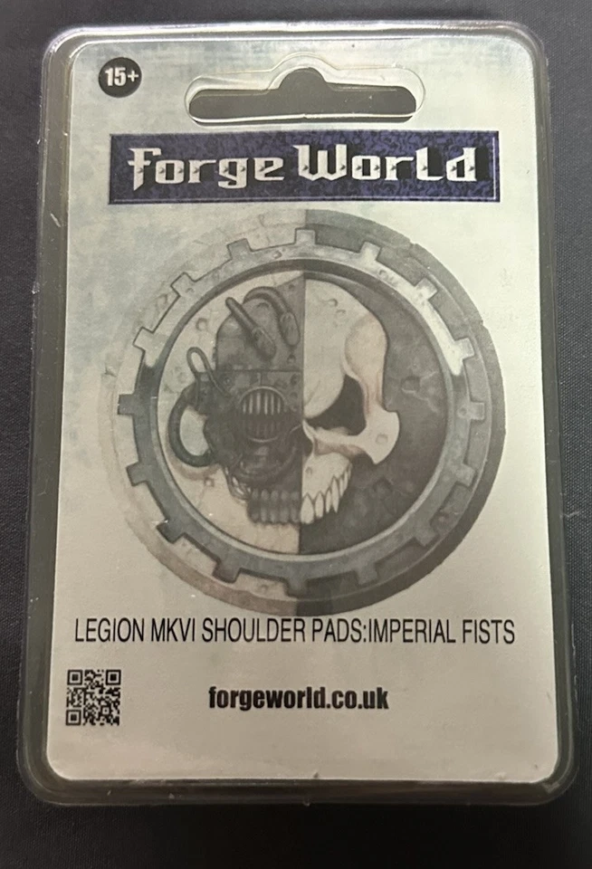 Warhammer 40k Forge World LEGION MKVI НАПЛЕЧНЫЕ НАКЛАДКИ ИМПЕРСКИЕ КУЛАКИ 10x голов больше не издающиеся - Изображение 1 из 2
