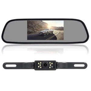 WEIKAILTD Backup Camera and Monitor Kit, 4.3" Car Vehicle Rearview Mirror Mon... - Picture 1 of 8