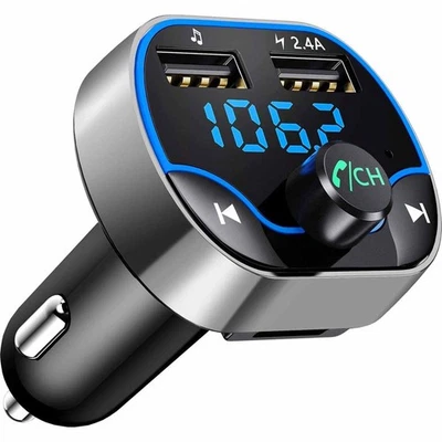 Bluetooth Auto Transmitter Doppel USB MP3 Freisprecheinrichtung Anruf TF Karte - Bild 1 von 4