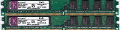 2GB 2x1GB PC2 5300 KINGSTON KVR667D2N5/1G DDR2-667 ELPIDA MEMORY KIT LOW PROFILE - Image 1 of 2